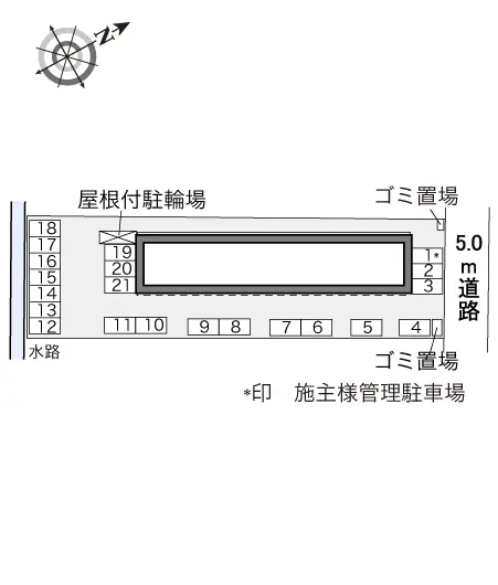 ★手数料０円★四日市市日永３丁目　月極駐車場（LP）